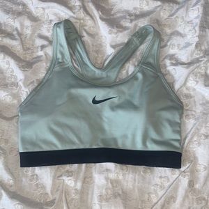blue nike sports bra, size M